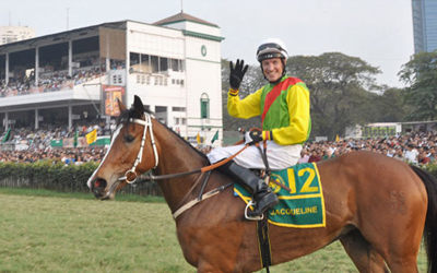 Jacqueline (R Huges Up), winner of The McDowell Signature Indian Derby Grade-I